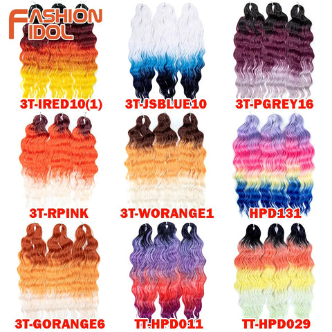 Fashion Idol 24Inch Crochet Hair Synthetic Water Wave Extensions