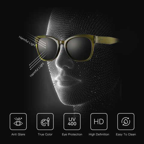ZENOTTIC Chunky Butterfly gepolariseerde zonnebril - dikke monturen UV400 cat-eye zonnebril voor dames