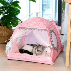 Cat Broken Flower Tent - Semi Enclosed Nest for Dogs and Cats