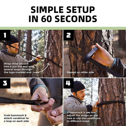 Portable Outdoor Camping Hammock - Single & Double Options for Travel and Relaxation