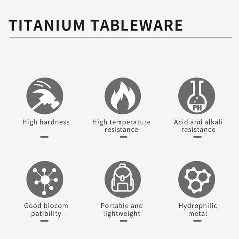 PACOONE Camping Titanium Spork - Ultralight Outdoor Tableware for Hiking and Traveling