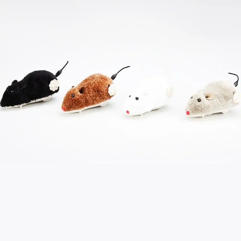 Interactive Plush Cat Toy - Clockwork Simulation Mice for Indoor Cats