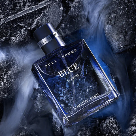 Man Perfumes Classic Pure BLUE Black EAU DE PARFUM with Pheromones - Azure Fragrance Body Spray for Men
