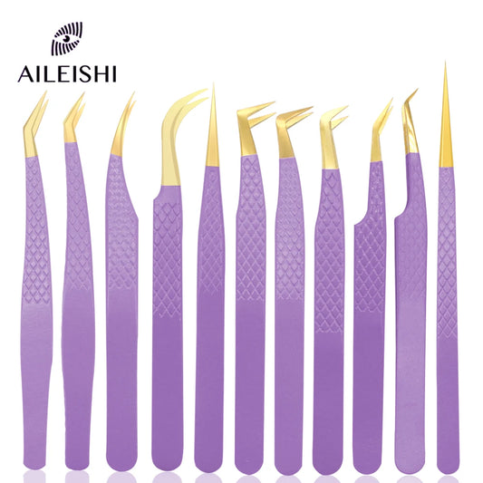 AILEISHI Stainless Steel Eyelash Tweezers