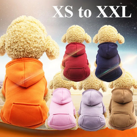 Stylish Dog Winter Hooded Sweatshirt for Small to Medium Pets