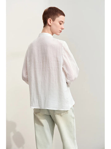 Amii Minimalism Women Shirts 2024 Autumn Collection