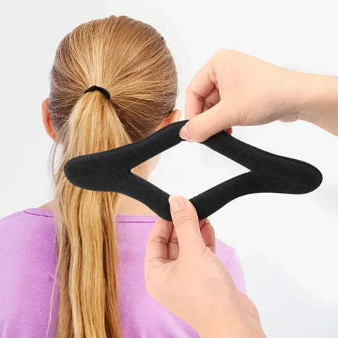 1/4PCS Zachte spons haarroller stylingtool - Zwarte knotmaker en krultang 