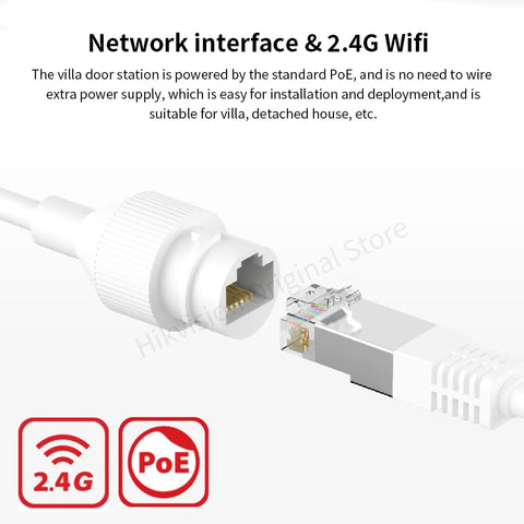 Hikvision 1080P Wifi Video Intercom Smart Home POE Doorbell Camera
