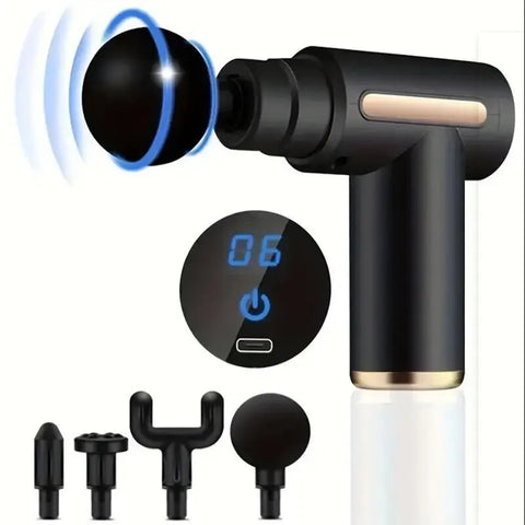 Mini Muscle Massage Gun - Portable Deep Tissue Handheld Percussion Massager for Body, Back, Neck, and Legs