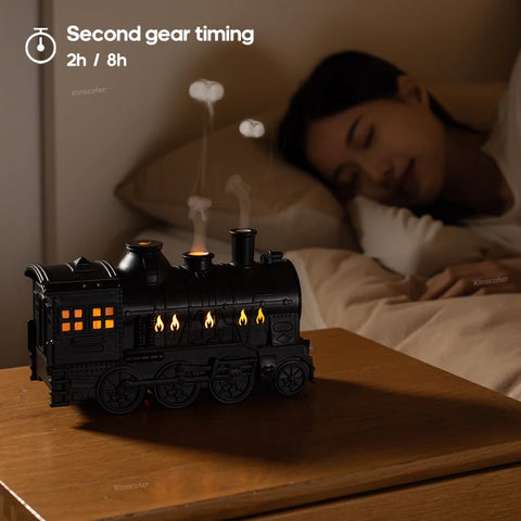Mini Train Shape Aroma Essential Oil Diffuser with Light and Remote Control