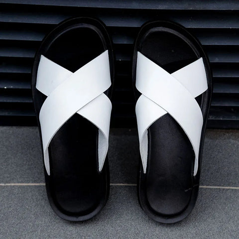 Italian Leather Slippers For Men 2024