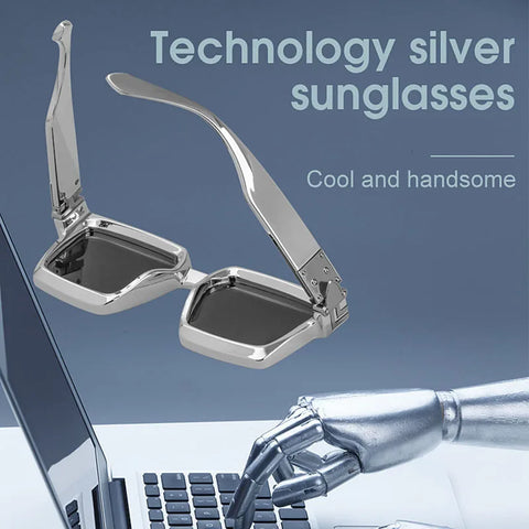 SHAUNA Retro Square Sunglasses – Candy-Color Silver Mirror UV400 Unisex Summer Shades