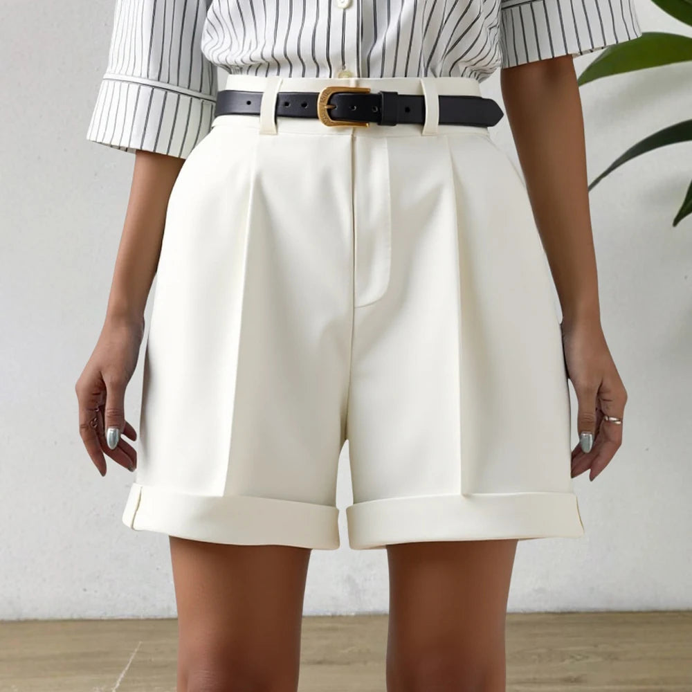 Mia Muse High Waist Work Shorts