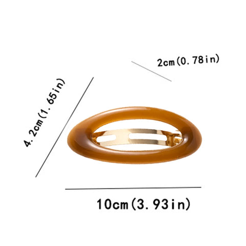 Korean Big Spring Hair Claw Clips - Stylish Metal Jelly Ponytail Holders