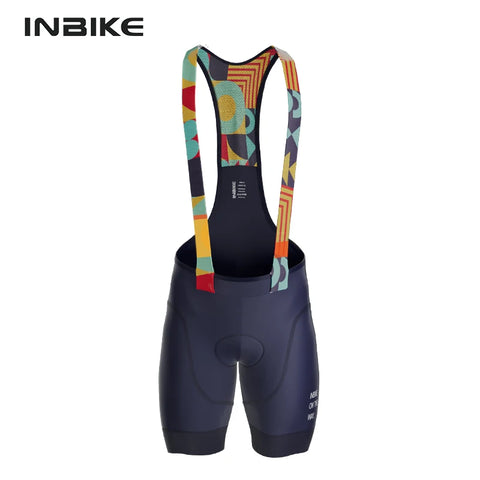 INBIKE Men's MTB Cycling Bib Shorts - Professional Bicycle Shorts for Road & Mountain Biking