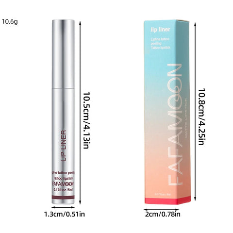 6 Color Waterproof Lip Liner Peel Off Tattoo Lip Gloss - Long Lasting Matte Lip Tint