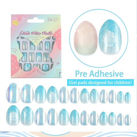 24 Pcs Children Cute Fake Nails