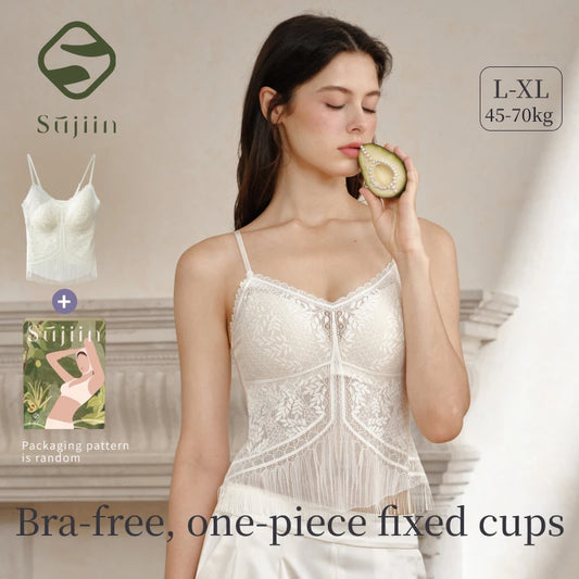 SUJIIN Sexy Lace Camisole Tank Tops for Women
