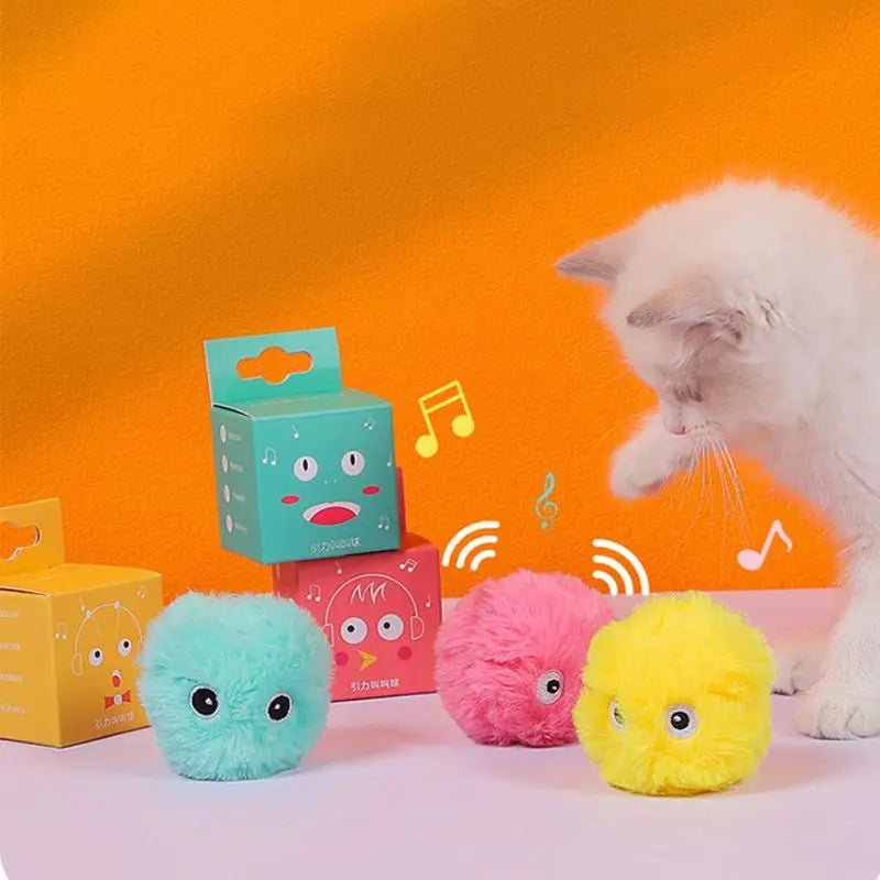 Smart Interactive Cat Toy Ball with Catnip - Engaging Pet Training Ball for Cats and Kittens