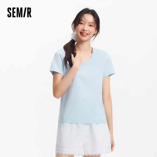 Semir dames T-shirt met korte mouwen en vochtafvoerend effect 