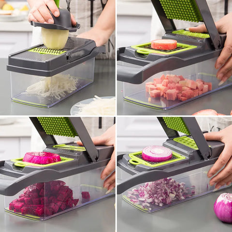 14/16 in 1 multifunctionele groentehakker en voedselsnijder