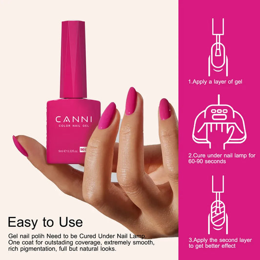 CANNI 2023 New Arrival HEMA FREE 9ml Color Nail Gel Polish