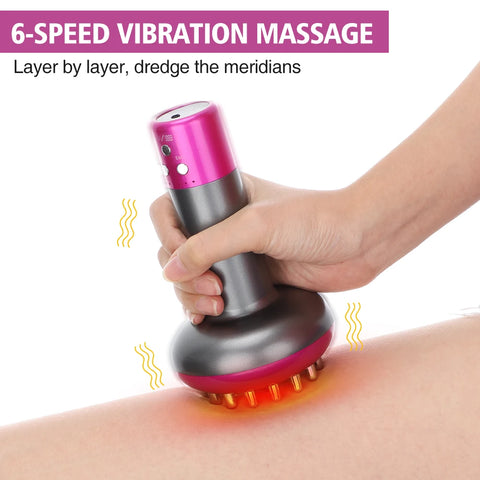 Electric Lymphatic Drainage Machine - Meridian Body Massage Brush for Anti-Cellulite and Physiotherapy