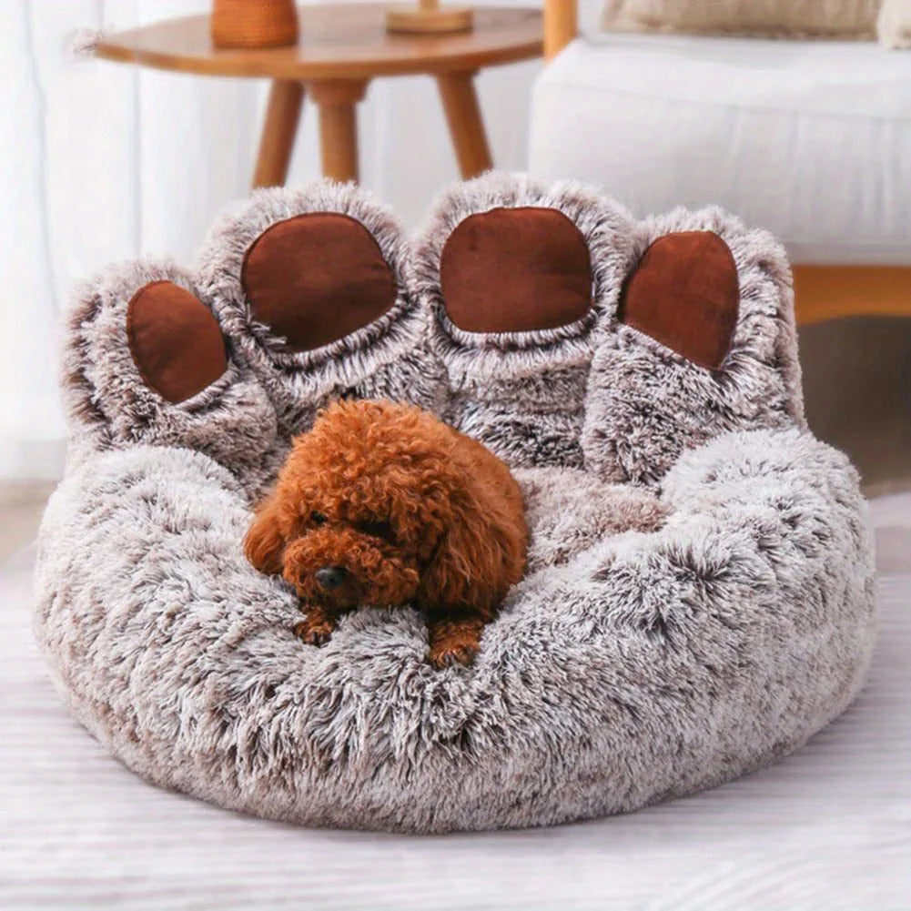 Cute Bear Paw Shape Pet Sofa - Cozy and Comfortable Dog Bed for All Sizes