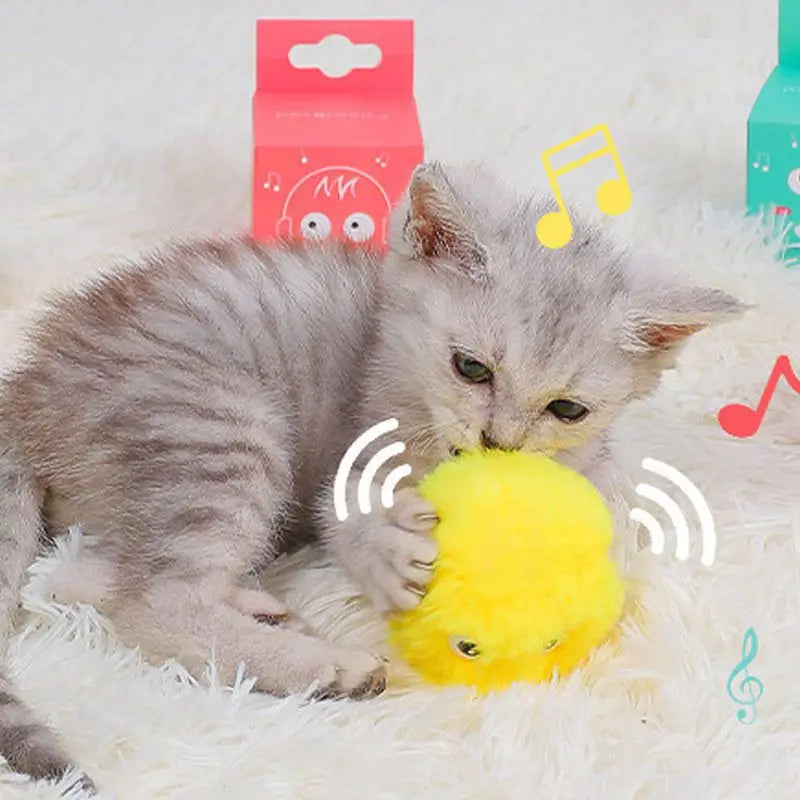 Smart Interactive Cat Toy Ball with Catnip - Engaging Pet Training Ball for Cats and Kittens