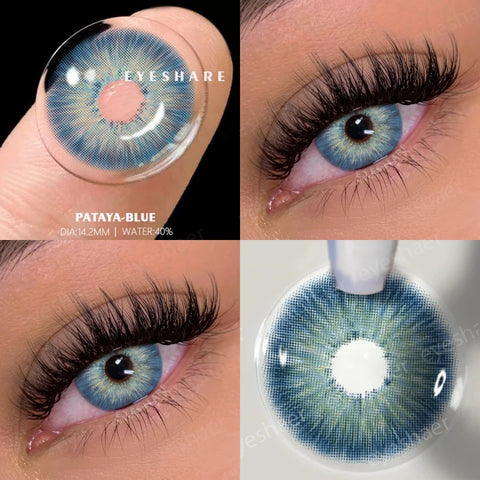 EYESHARE 2pcs Natural Color Contact Lenses in Gray and Blue