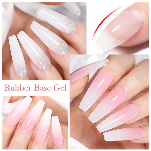BORN PRETTY Milky Pink Rubber Base Gel Nail Polish