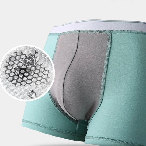 MiiOW 3Pcs Cotton Men's Underwear - Breathable Graphene Antibacterial Boxers