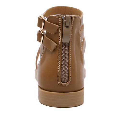 BEYARNE Zomer Dames Cross Tie Peep Toe Sandalen