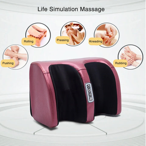 Electric Foot Massager with Heating Therapy - Shiatsu Kneading Roller for Relaxation and Pain Relief