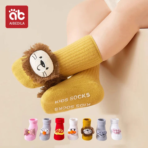 AIBEDILA Cute Cartoon Animals Baby Socks