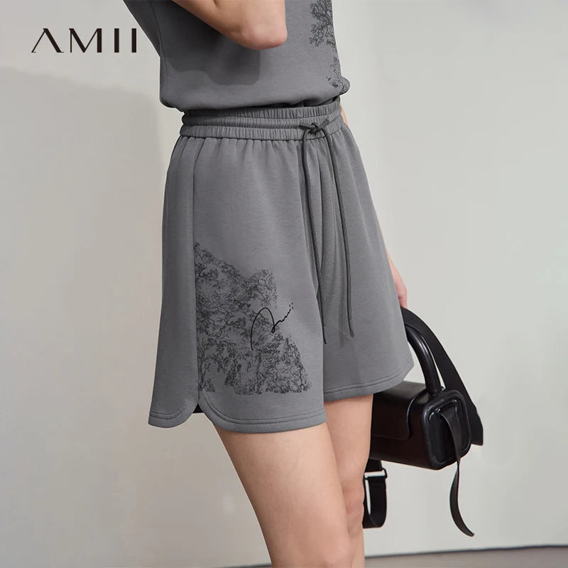 AMII Minimalist Summer Casual Shorts for Women