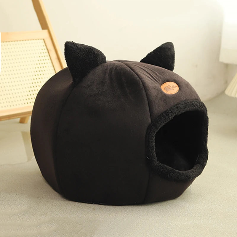 Cozy Winter Cat Bed and Dog House - Deep Sleep Comfort Tent for Pets