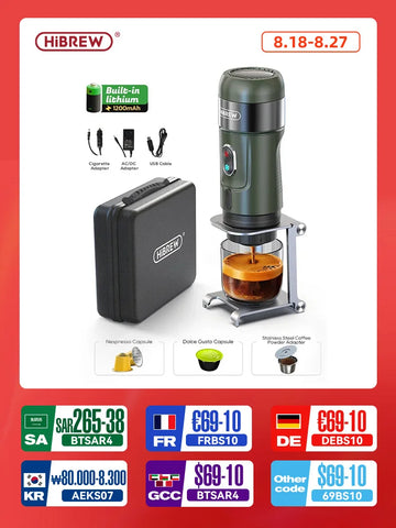 HiBREW Wireless Electric Portable Espresso Machine