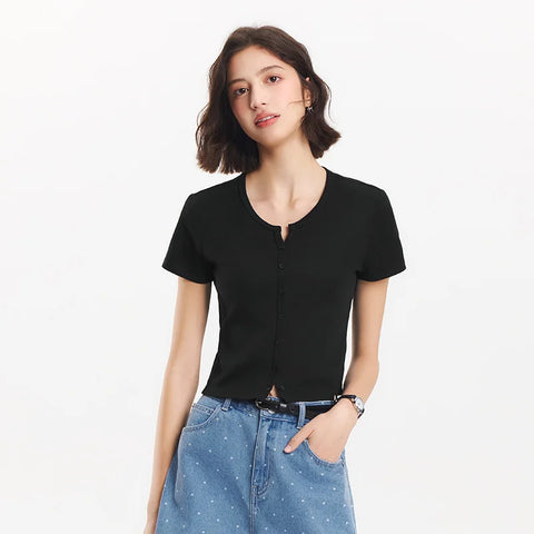 Semir Cropped T-shirt met korte mouwen voor dames