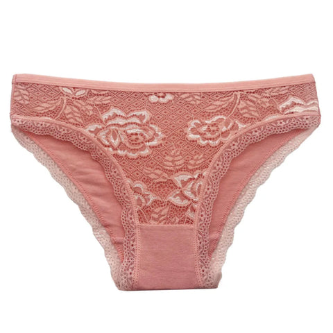 5 PCS/Set New Arrival Sexy Low-rise Underwear - Soft Lace Transparent Cotton Briefs for Women