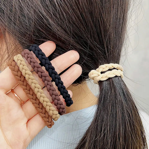 High Elasticity Solid Color Hair Bands for Women and Girls - 1-10PCS