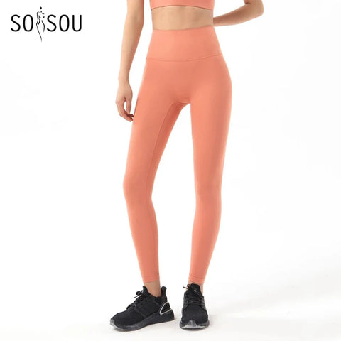 SOISOU Nylon yogabroek met hoge taille voor dames en meisjes