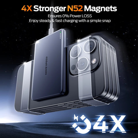 MOVESPEED S10 10000mAh Magnetic Power Bank – Wireless Fast-Charge