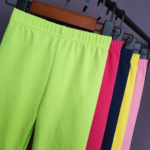 Kids Solid Color Stretch Pants