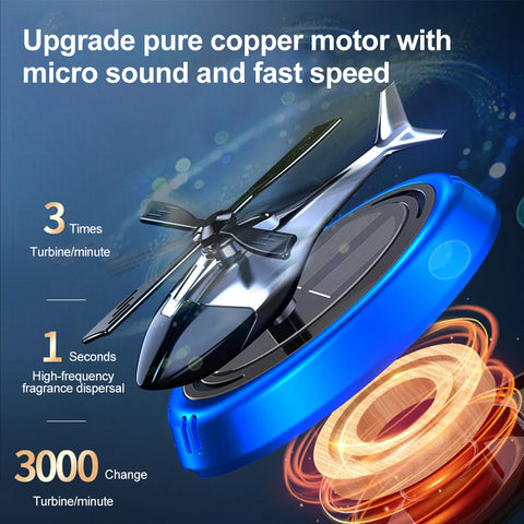 Solar Powered Helicopter Aromatherapy Car Air Freshener