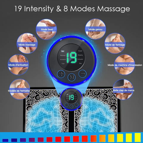 Electric Foot Massager Pad for Relaxation and Recovery - Ideal for Home and Outdoor Use