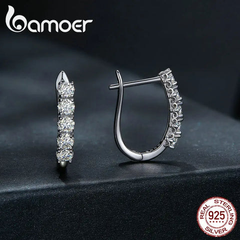 BAMOER 1.0CT Moissanite Creolen – 925 Sterling Zilver 