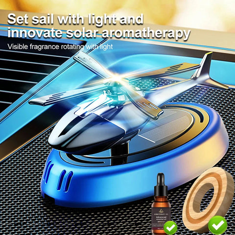 Solar Powered Helicopter Aromatherapy Car Air Freshener