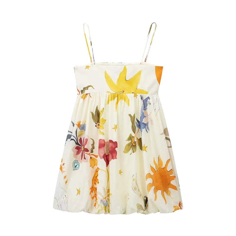 MUJER Print Slip Mini Dress for Women