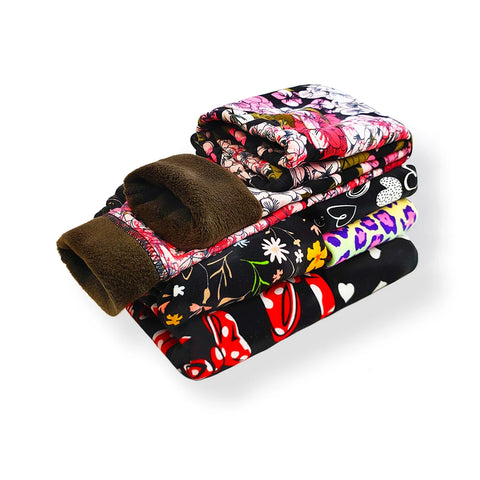 Spring Autumn Girls Fleece Leggings